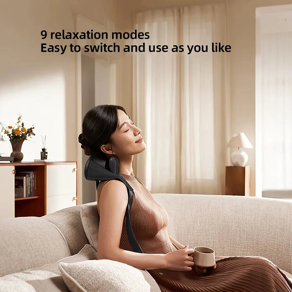 (image for) XIAOMI Mijia Smart Neck & Shoulder Massager Rechargeable with Heat Therapy 9 Modes APP Control & NFC Deep Tissue Kneading